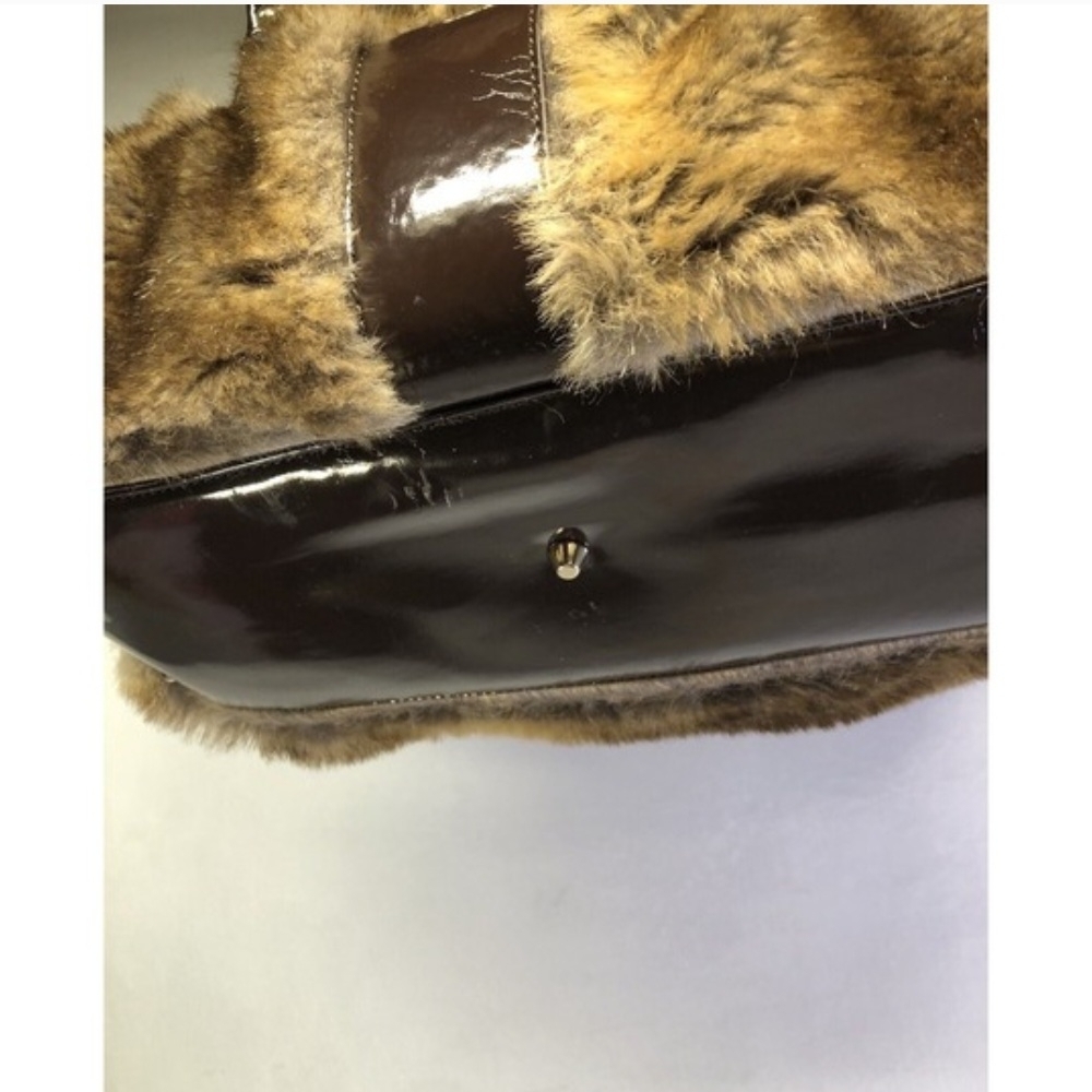 Italian Designer Fur And Leather Bag - Picture 8 of 10